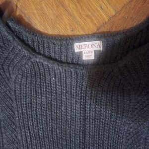 Merona Dark Gray Crew Neck Sweater